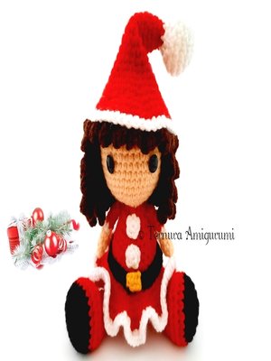 cover image of Crochet pattern Christmas girl